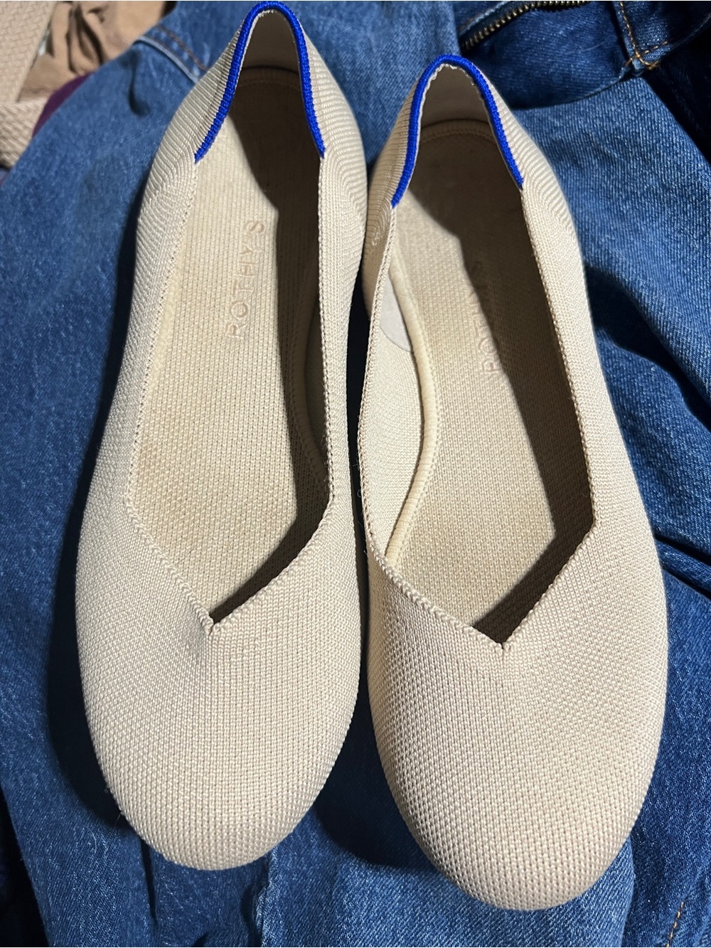 Rothy's Ecru Ballet The Flat - size 10